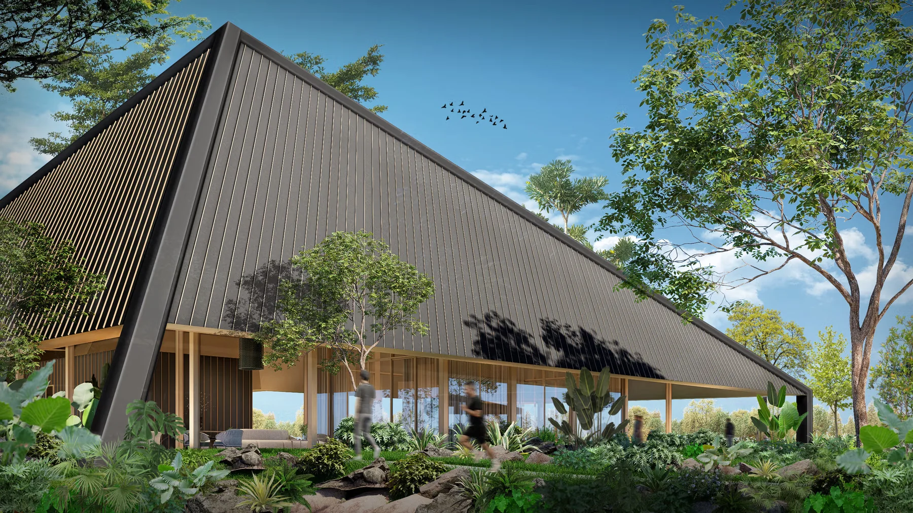 Clubhouse landscape perspective