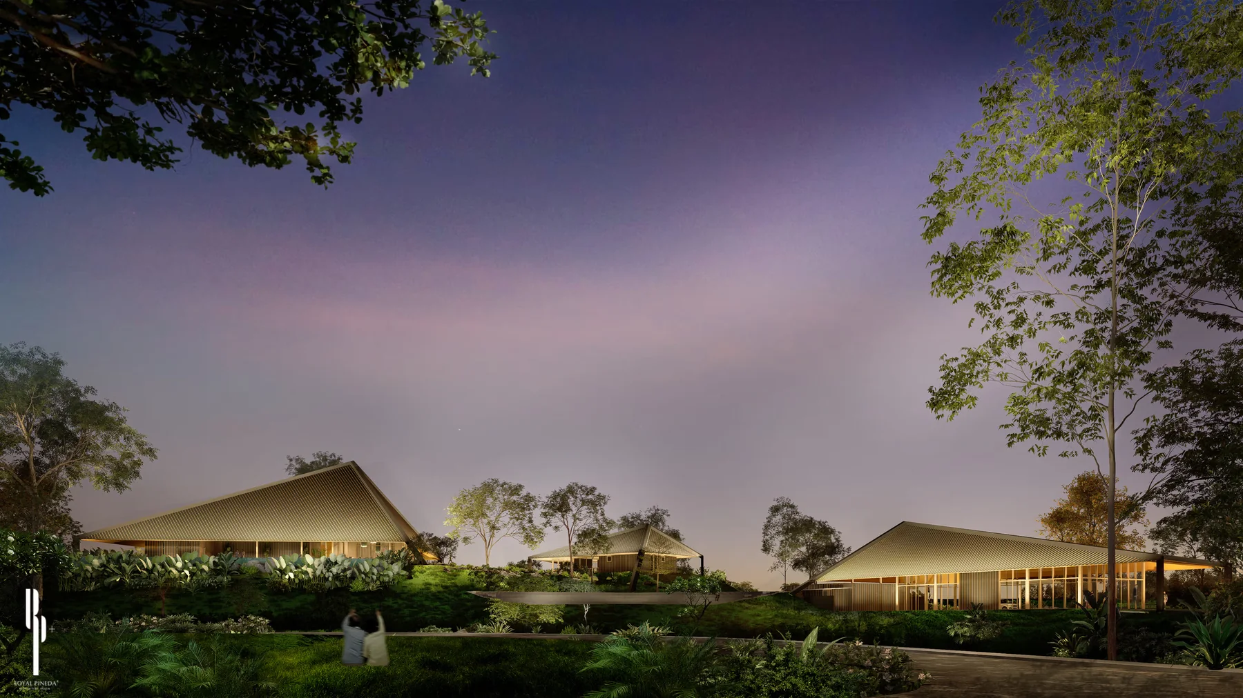 Amenity grounds at dusk