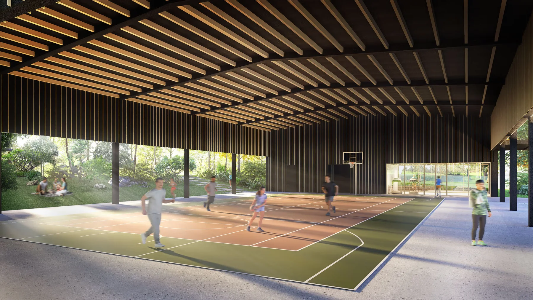 Multipurpose-court perspective