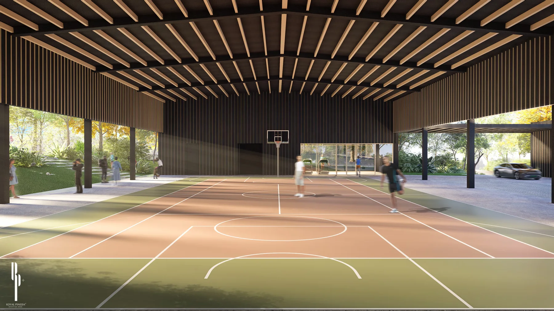 Covered multipurpose court
