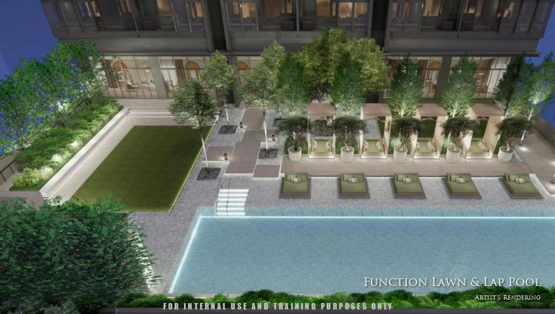 Function lawn and lap pool