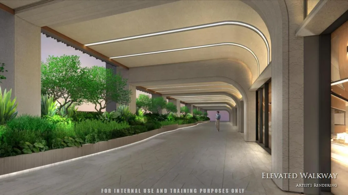 Elevated walkway connection