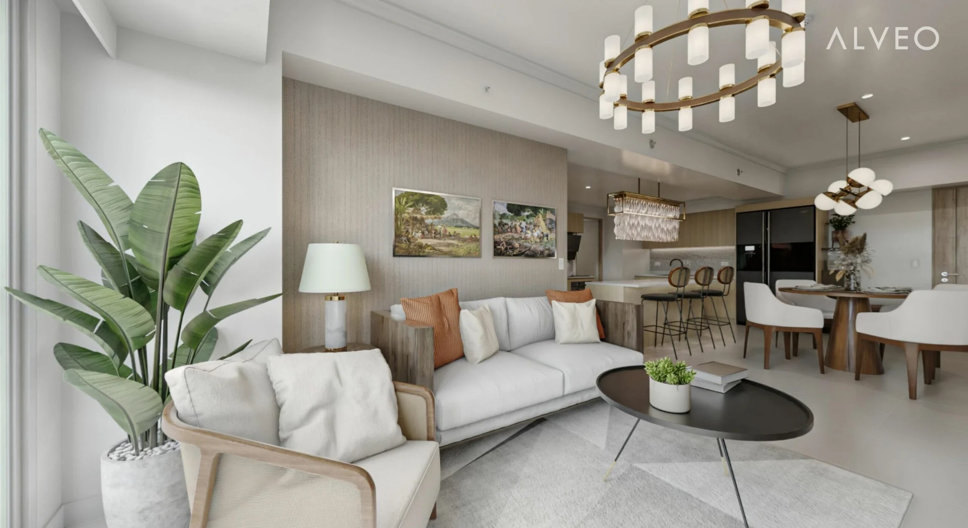 Three-bedroom unit artist's perspective at Nuveo at Cerca