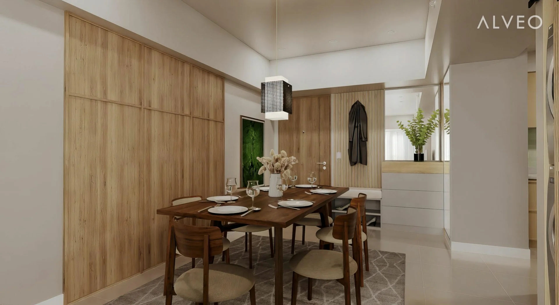 Two-bedroom unit artist's perspective at Nuveo at Cerca