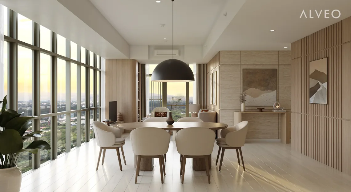 Orean Residences 2BR dining area artist's perspective