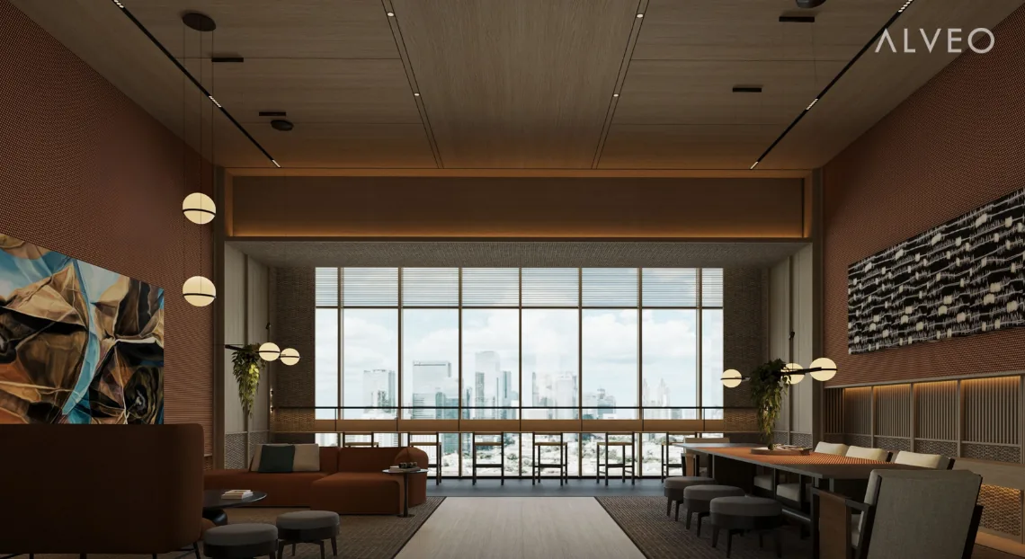 Orean Residences lounge artist's perspective
