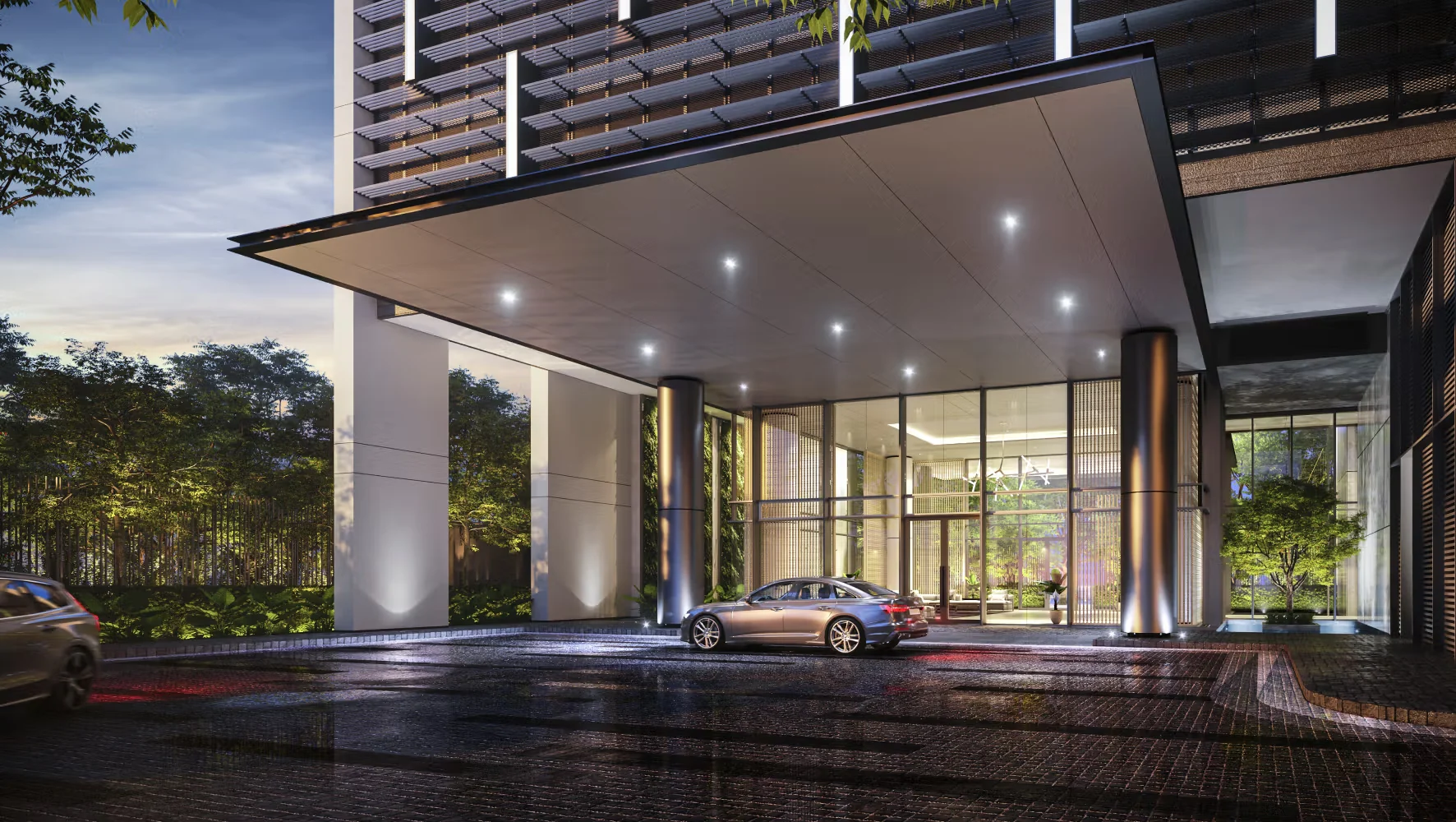 Residential arrival perspective