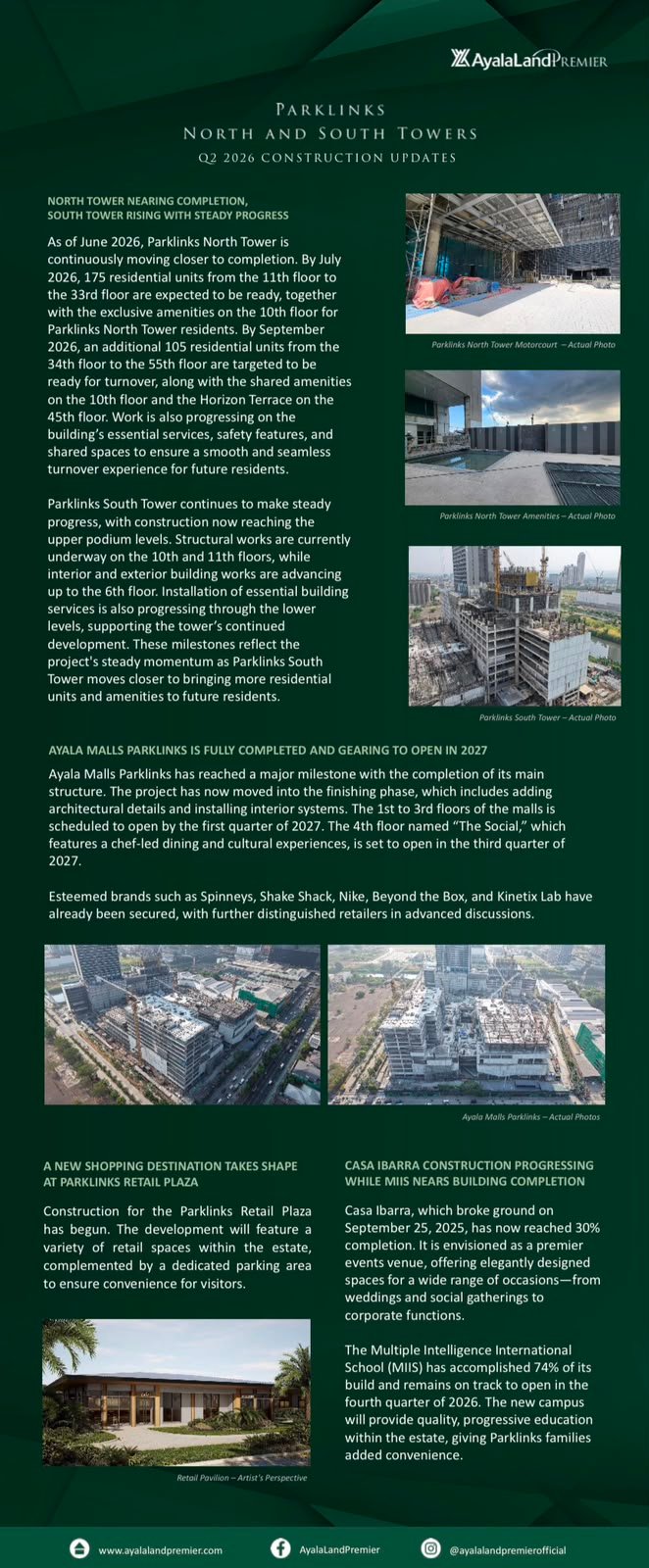 Parklinks construction update