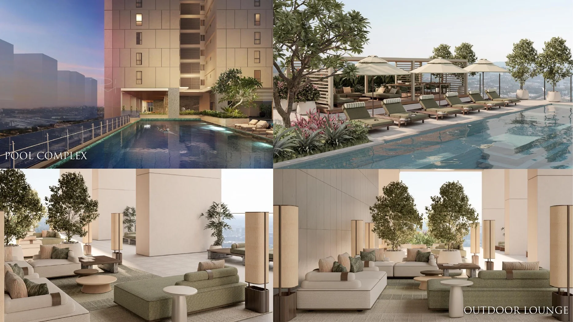 Pool and amenity perspectives