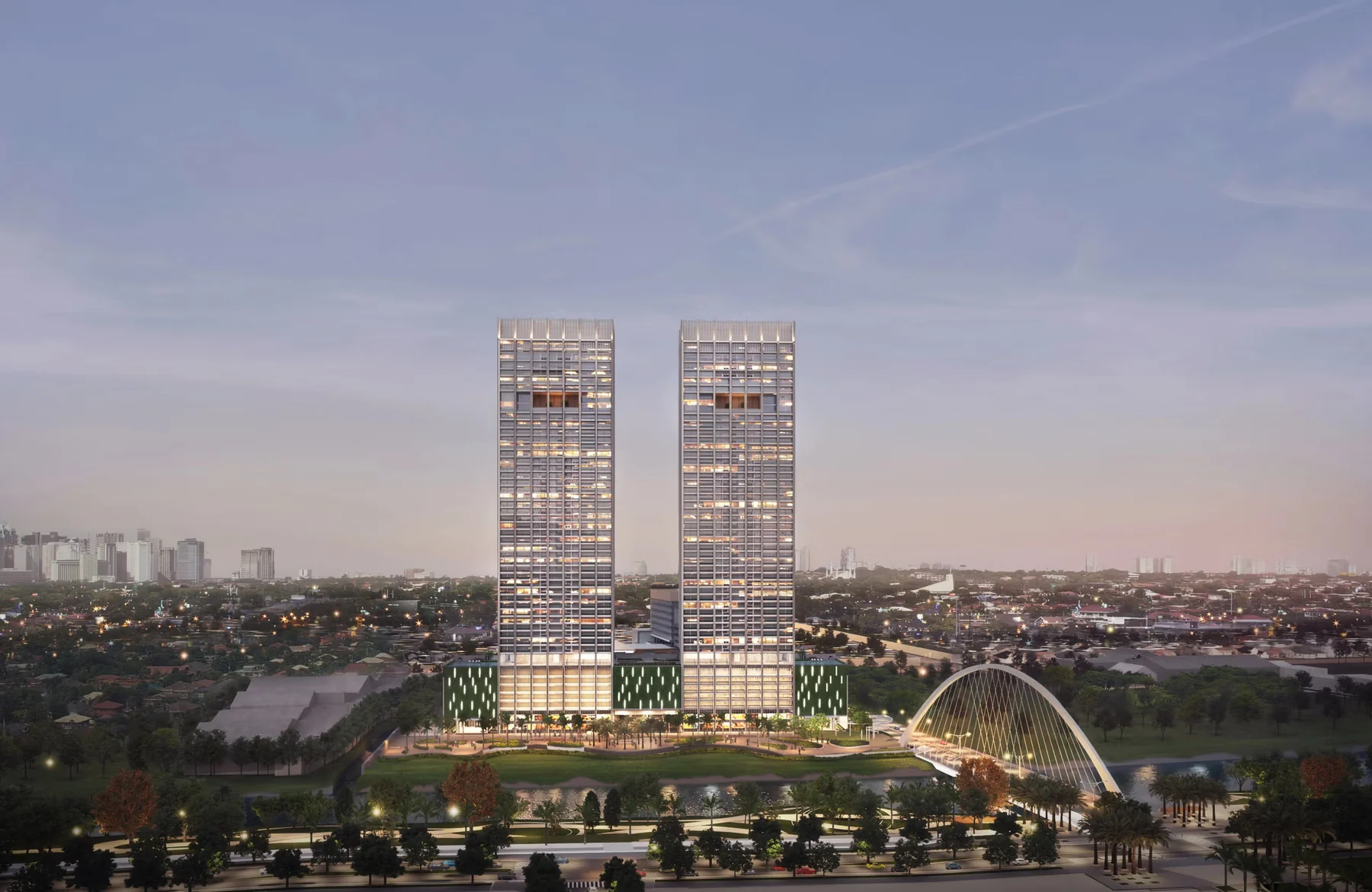 Parklinks twin-tower setting