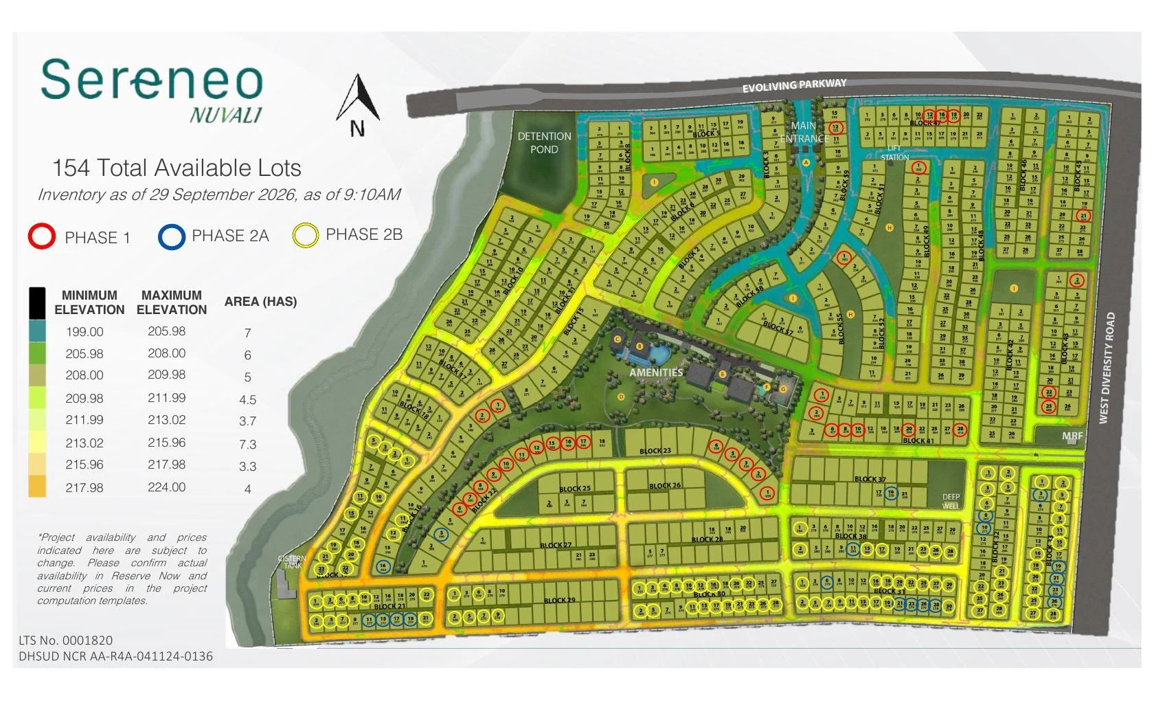 Sereneo availability map — September 29, 2026