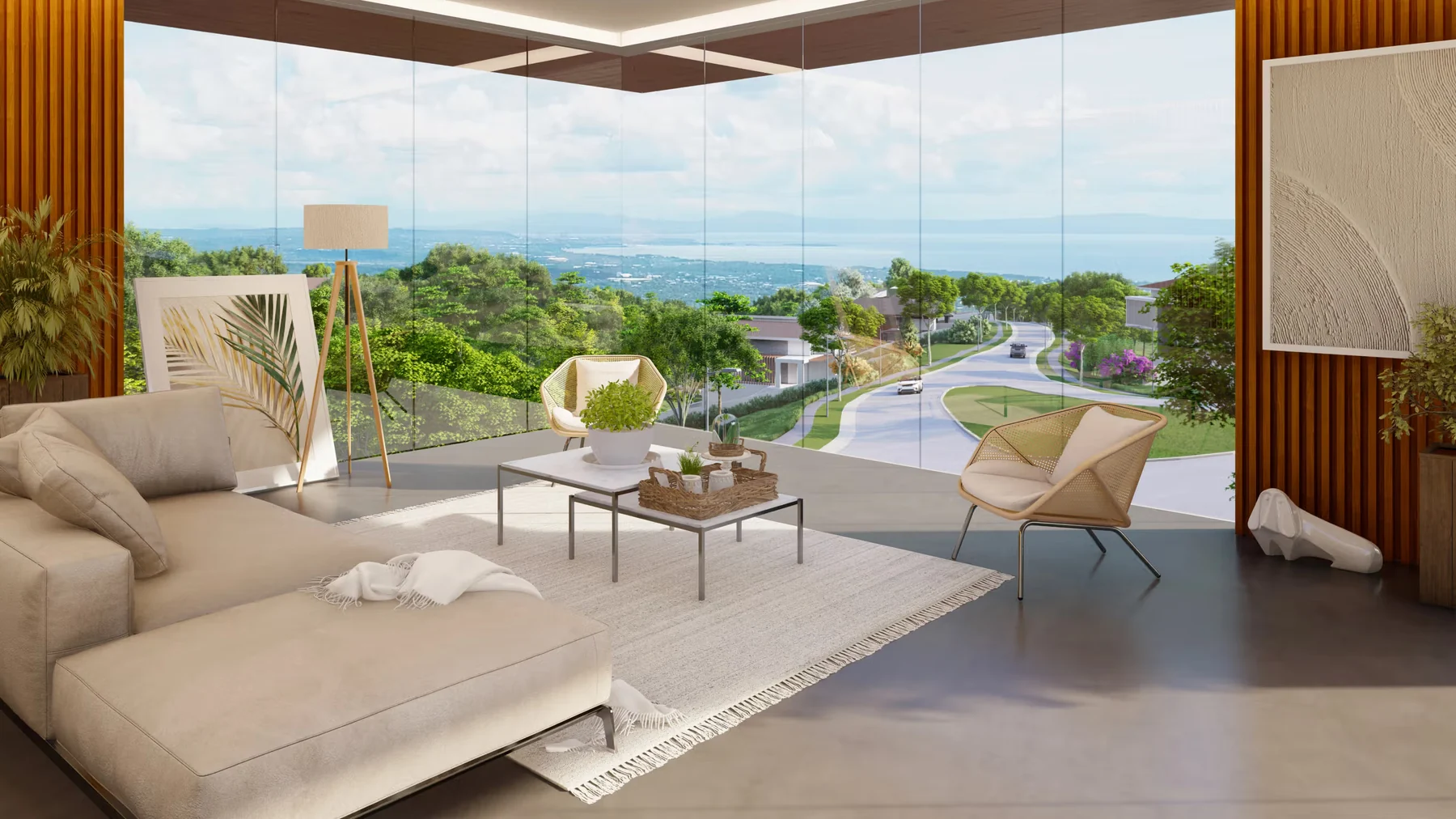 Open outlooks and landscaped living